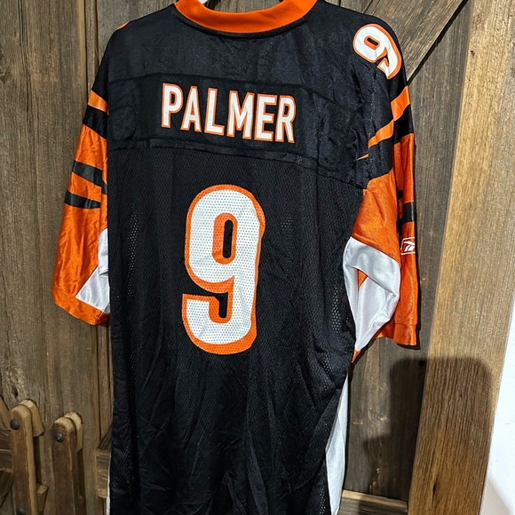 Carson Palmer Jersey Mens XL Black Cincinnati Bengals Reebok #9 - Picture 2 of 2